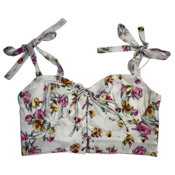 Wayf Seanna floral crop top white - Medium - Picture 2 of 11